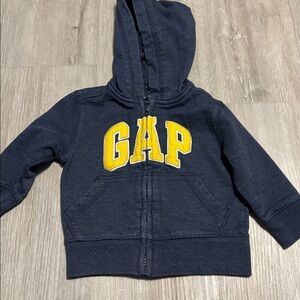 GAP Dark Blue Hoodie with Vibrant Yellow Logo